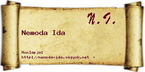 Nemoda Ida névjegykártya